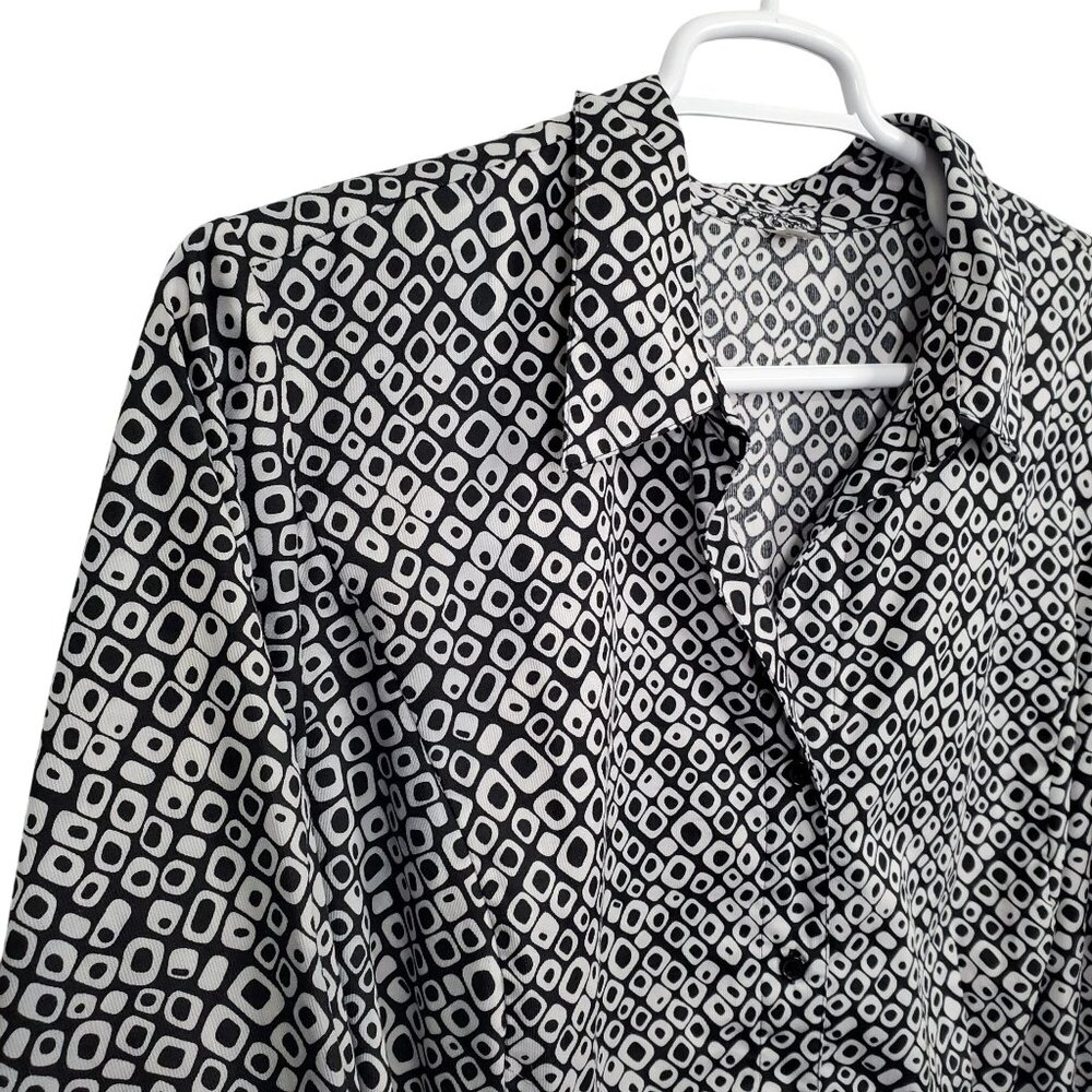 Soft by Avenue 30 32 Shirt Tunic Button Up Groovy Modern Trendy Shaped Fit - Picture 5 of 10